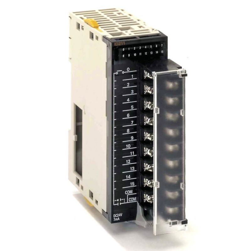 Μονάδα ΣΥΝΕΧΟΎΣ εισαγωγής CJ1W-ID211 Omron 16 εισαγωγές 7 μΑ στη 24 εισαγμένη VDC σύνδεση τελικών φραγμών