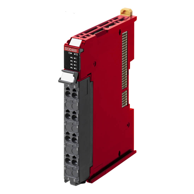 NX-SOD400 Omron NX Μονάδα 4 Ψηφιακές Έξοδοι Ασφαλείας PNP 24 VDC, πλάτος 12 mm