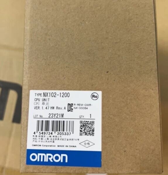 NX102-1200 Sysmac NX1 Αρθρωτή CPU με ελεγκτές NX, δικτύωση Ethernet, διεπαφή υπολογιστή