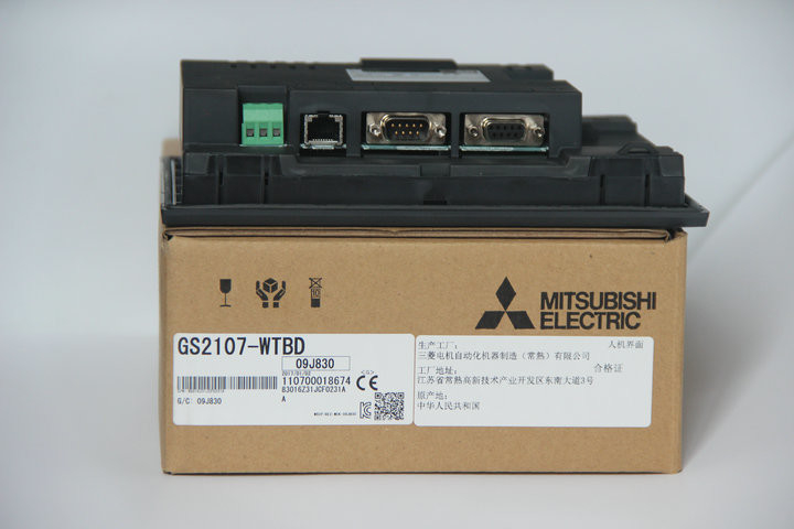24V χρώματα οθόνης ΣΥΝΕΧΟΥΣ ηλεκτρικά Mitsubishi HMI αφής gs2107-WTBD 65536